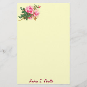 Romantische Rosen Personalisiert Briefpapier