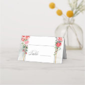 Romantische Rosen Platzkarte (Rückseite)