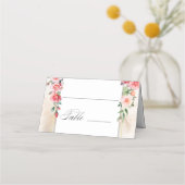 Romantische Rosen Platzkarte (Vorderseite)