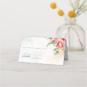 Romantische Rosen Platzkarte (Rückseite)