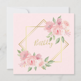 Romantische Rosen Rosen Geburtstagsparty Einladung