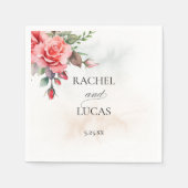 Romantische Rosen Serviette (Vorderseite)