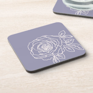 Romantische Rosen-Skizze Moderne Flora  Getränkeuntersetzer