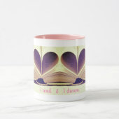 romantische Rosen träumen und Lesen rosa Tasse (Zentrum)