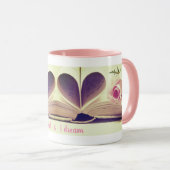 romantische Rosen träumen und Lesen rosa Tasse (VorderseiteRechts)