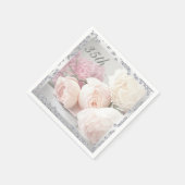 Romantische Rosen u. Diamant-35. Serviette (Ecke)