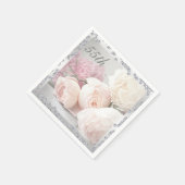 Romantische Rosen u. Diamant-55. Serviette (Ecke)