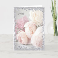 Romantische Rosen u. Diamant-70. Geburtstag