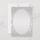 Romantische Rosen u. Diamanten danken Ihnen Dankeskarte (Rückseite)