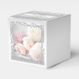 Romantische Rosen u. Diamanten Geschenkschachtel