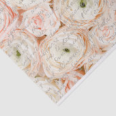 Romantische Rosen und französische Schrift Seidenpapier (Ausschnitt)