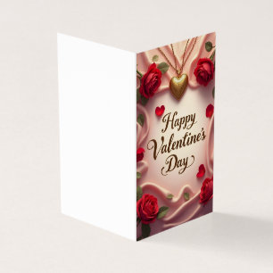 Romantische Rosen und Herz Valentinstag-Design