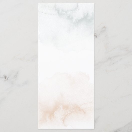 Romantische Rosen und Kalligraphie Menükarte (Rückseite)