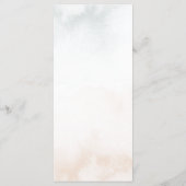 Romantische Rosen und Kalligraphie Menükarte (Rückseite)