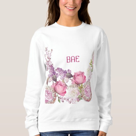 Romantische Rosen Valentine BAE Sweatshirt (Vorderseite)