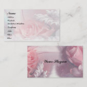 Romantische Rosen Visitenkarte (Vorne/Hinten)