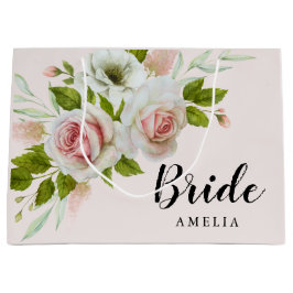 Romantische Rosen Wasserfarbene Blumenbrille Große Geschenktüte