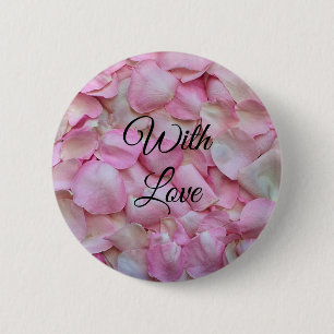Romantische Rosenblätter Button