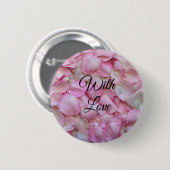 Romantische Rosenblätter Button (Vorne & Hinten)