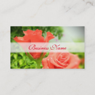 Romantische Rosenblumen Visitenkarte
