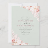 Romantische Rosenblüte Einladung zur Hochzeit (Vorderseite)