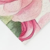 Romantische Rosenblüte Fleecedecke (Ecke)