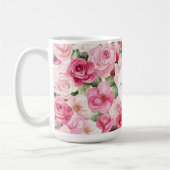 Romantische Rosenblüte Kaffeetasse (Links)