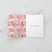 Romantische Rosenblüte Vielen Dank Karte (Innenseite)