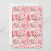 Romantische Rosenblütenhochzeit Einladung (Rückseite)