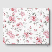 Romantische Rosenblütenhochzeit Gästebuch (Rückseite)