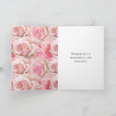 Romantische Rosenblütenhochzeit Karte (Innenseite)