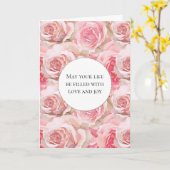 Romantische Rosenblütenhochzeit Karte (Gelbe Blume)