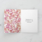 Romantische Rosenblütenhochzeit Karte (Innenseite)