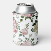 Romantische Rosenblütenmuster Hütte schabend Dosenkühler (Kanne Rückseite)