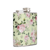 Romantische Rosenblütenmuster Hütte schabend Flachmann (Rechts)