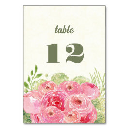 Romantische Rosengarten Tischnummer