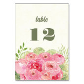 Romantische Rosengarten Tischnummer (Vorderseite)