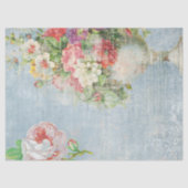 Romantische Rosengräber und alte Schrift Seidenpapier (Vorderseite)