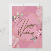 Romantische Rosenhochzeit Einladung (Rückseite)