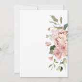 Romantische Rosenhochzeit Einladung (Rückseite)