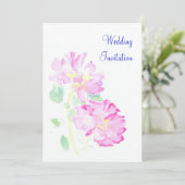 Romantische Rosenhochzeit Einladung (Stehend Vorderseite)