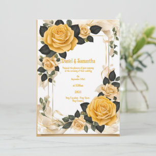 Romantische Rosenhochzeit Einladungen