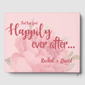 Romantische Rosenhochzeit Gästebuch (Rückseite)