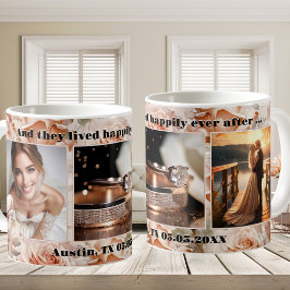 Romantische Rosenrosen Hochzeiten Foto Tasse