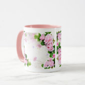 Romantische Rosenrosen-Tasse Tasse (Vorderseite Links)