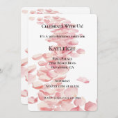 Romantische Rosenställe zum Geburtstag Einladung (Vorne/Hinten)