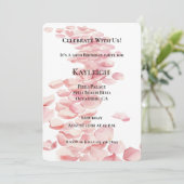 Romantische Rosenställe zum Geburtstag Einladung (Stehend Vorderseite)