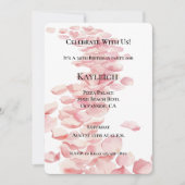 Romantische Rosenställe zum Geburtstag Einladung (Vorderseite)