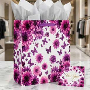 Romantische Rosige Floral Große Geschenktüte