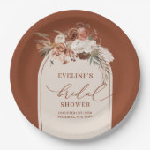 Romantische Rostpampas-Teller Pappteller (Vorderseite)